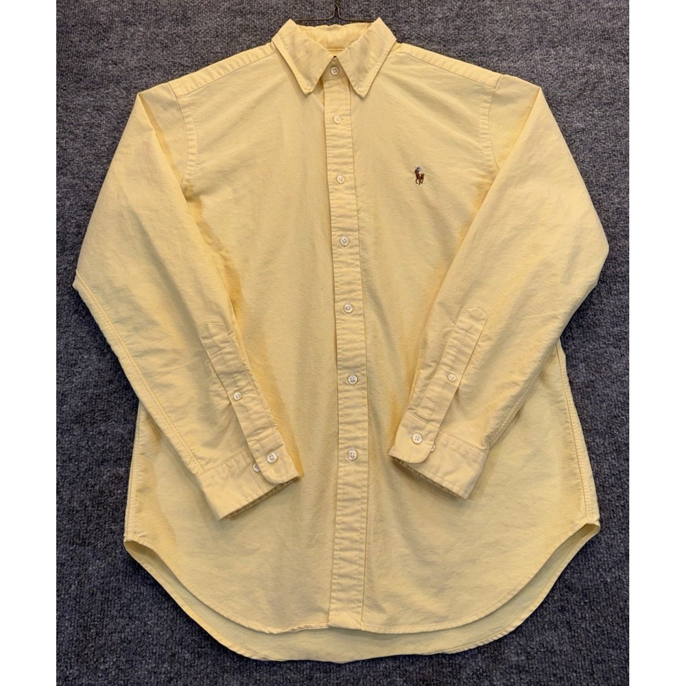 Ralph Lauren Classic Fit Oxford Button Shirt Yellow Men's 15 32/33 Medium